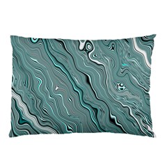 Fractal Waves Background Wallpaper Pillow Case (two Sides) by Simbadda