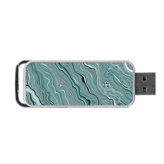 Fractal Waves Background Wallpaper Portable Usb Flash (two Sides) by Simbadda