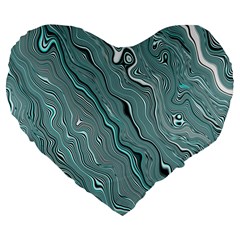 Fractal Waves Background Wallpaper Large 19  Premium Heart Shape Cushions