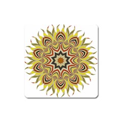 Abstract Geometric Seamless Ol Ckaleidoscope Pattern Square Magnet by Simbadda