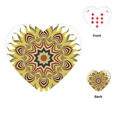 Abstract Geometric Seamless Ol Ckaleidoscope Pattern Playing Cards (heart)  by Simbadda