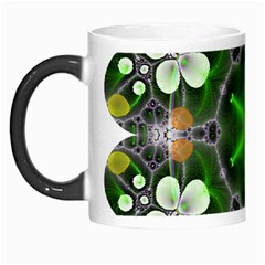 Green Flower In Kaleidoscope Morph Mugs by Simbadda