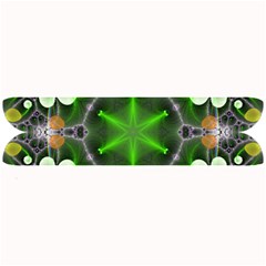 Green Flower In Kaleidoscope Large Bar Mats by Simbadda