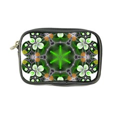 Green Flower In Kaleidoscope Coin Purse by Simbadda