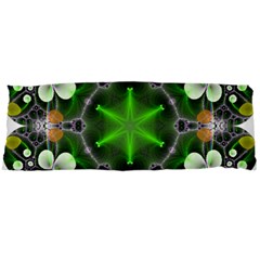 Green Flower In Kaleidoscope Body Pillow Case Dakimakura (two Sides) by Simbadda