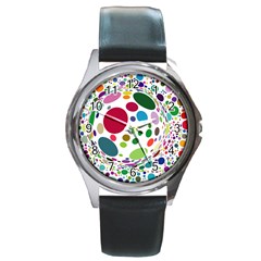 Color Ball Round Metal Watch