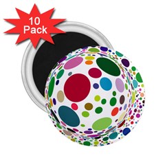 Color Ball 2 25  Magnets (10 Pack) 