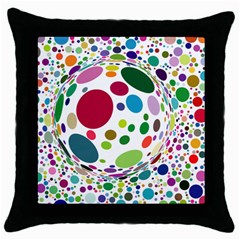 Color Ball Throw Pillow Case (black)