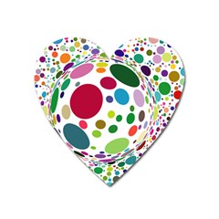 Color Ball Heart Magnet by Mariart