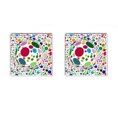 Color Ball Cufflinks (square) by Mariart