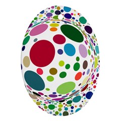 Color Ball Oval Ornament (two Sides)