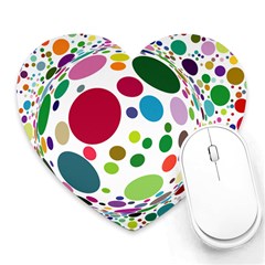 Color Ball Heart Mousepads