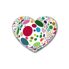 Color Ball Heart Coaster (4 Pack) 