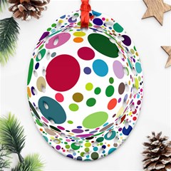 Color Ball Ornament (oval Filigree)