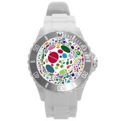 Color Ball Round Plastic Sport Watch (l)