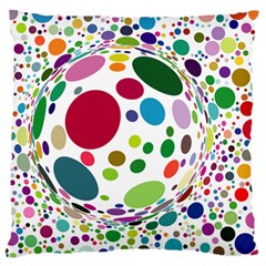 Color Ball Large Flano Cushion Case (one Side)