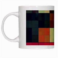 Background With Color Layered Tiling White Mugs by Simbadda