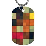 Background With Color Layered Tiling Dog Tag (Two Sides) Front