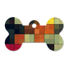 Background With Color Layered Tiling Dog Tag Bone (one Side) by Simbadda