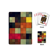 Background With Color Layered Tiling Playing Cards (mini)  by Simbadda