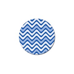 Background Of Blue Wavy Lines Golf Ball Marker by Simbadda