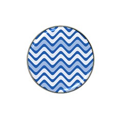 Background Of Blue Wavy Lines Hat Clip Ball Marker by Simbadda