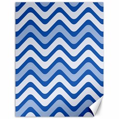 Background Of Blue Wavy Lines Canvas 12  X 16   by Simbadda