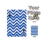 Background Of Blue Wavy Lines Playing Cards 54 (Mini)  Front - Spade2