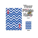 Background Of Blue Wavy Lines Playing Cards 54 (Mini)  Front - DiamondQ