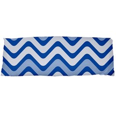 Background Of Blue Wavy Lines Body Pillow Case Dakimakura (two Sides) by Simbadda