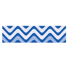 Background Of Blue Wavy Lines Satin Scarf (oblong) by Simbadda