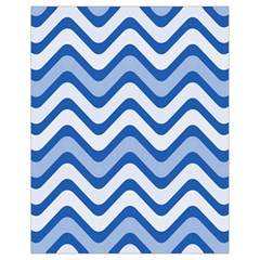 Background Of Blue Wavy Lines Drawstring Bag (small) by Simbadda