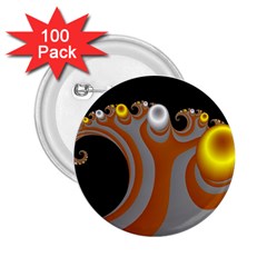 Classic Mandelbrot Dimpled Spheroids 2 25  Buttons (100 Pack)  by Simbadda