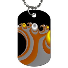 Classic Mandelbrot Dimpled Spheroids Dog Tag (one Side) by Simbadda