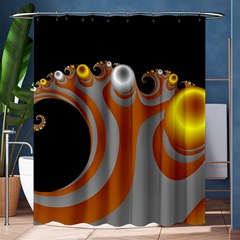 Classic Mandelbrot Dimpled Spheroids Shower Curtain 60  X 72  (medium)  by Simbadda