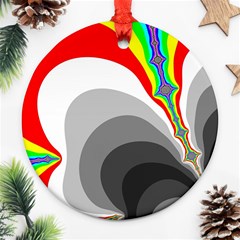 Background Image With Color Shapes Ornament (round) by Simbadda