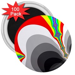 Background Image With Color Shapes 3  Magnets (100 Pack) by Simbadda