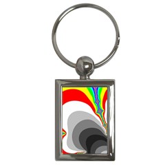 Background Image With Color Shapes Key Chains (rectangle)  by Simbadda