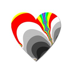 Background Image With Color Shapes Heart Magnet by Simbadda