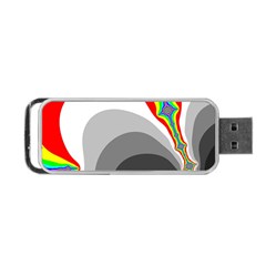 Background Image With Color Shapes Portable Usb Flash (two Sides) by Simbadda