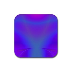 Violet Fractal Background Rubber Coaster (square)  by Simbadda