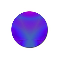 Violet Fractal Background Rubber Coaster (round)  by Simbadda