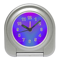 Violet Fractal Background Travel Alarm Clocks by Simbadda