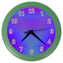 Violet Fractal Background Color Wall Clocks by Simbadda