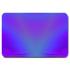 Violet Fractal Background Large Doormat  by Simbadda