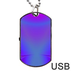 Violet Fractal Background Dog Tag Usb Flash (one Side) by Simbadda