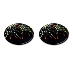 Colorful Spiders For Your Dark Halloween Projects Cufflinks (oval) by Simbadda