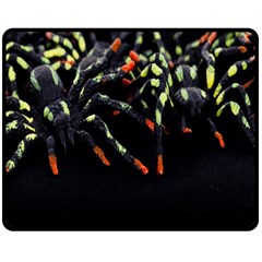 Colorful Spiders For Your Dark Halloween Projects Fleece Blanket (medium)  by Simbadda