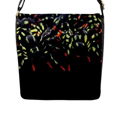 Colorful Spiders For Your Dark Halloween Projects Flap Messenger Bag (l)  by Simbadda