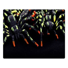 Colorful Spiders For Your Dark Halloween Projects Double Sided Flano Blanket (large)  by Simbadda